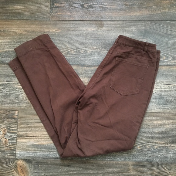 Y2K Womyn Brown Denim Stretch Jeans, 6 - Picture 2 of 6